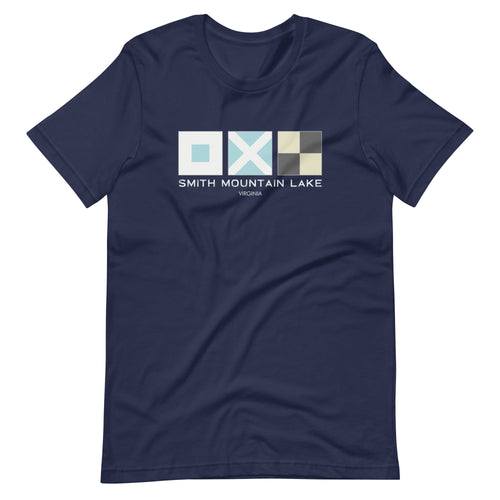 Smith Mountain Lake (SML) Nautical Flags Unisex Tshirt