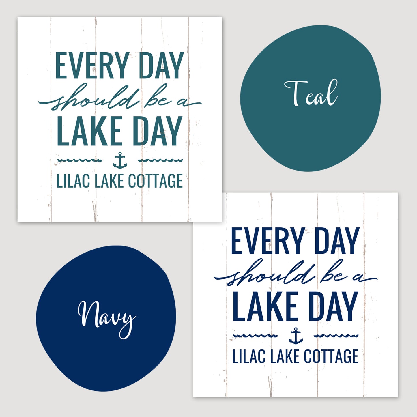 Every Day Should Be A Lake Day - Custom Canvas Square Lake House Sign