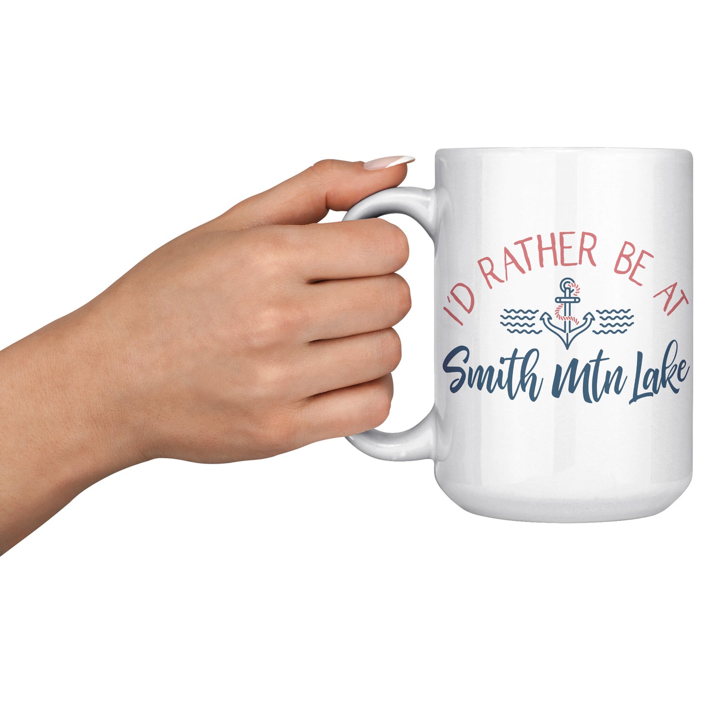 I'd Rather Be At Smith Mountain Lake - Custom Coffee Mug