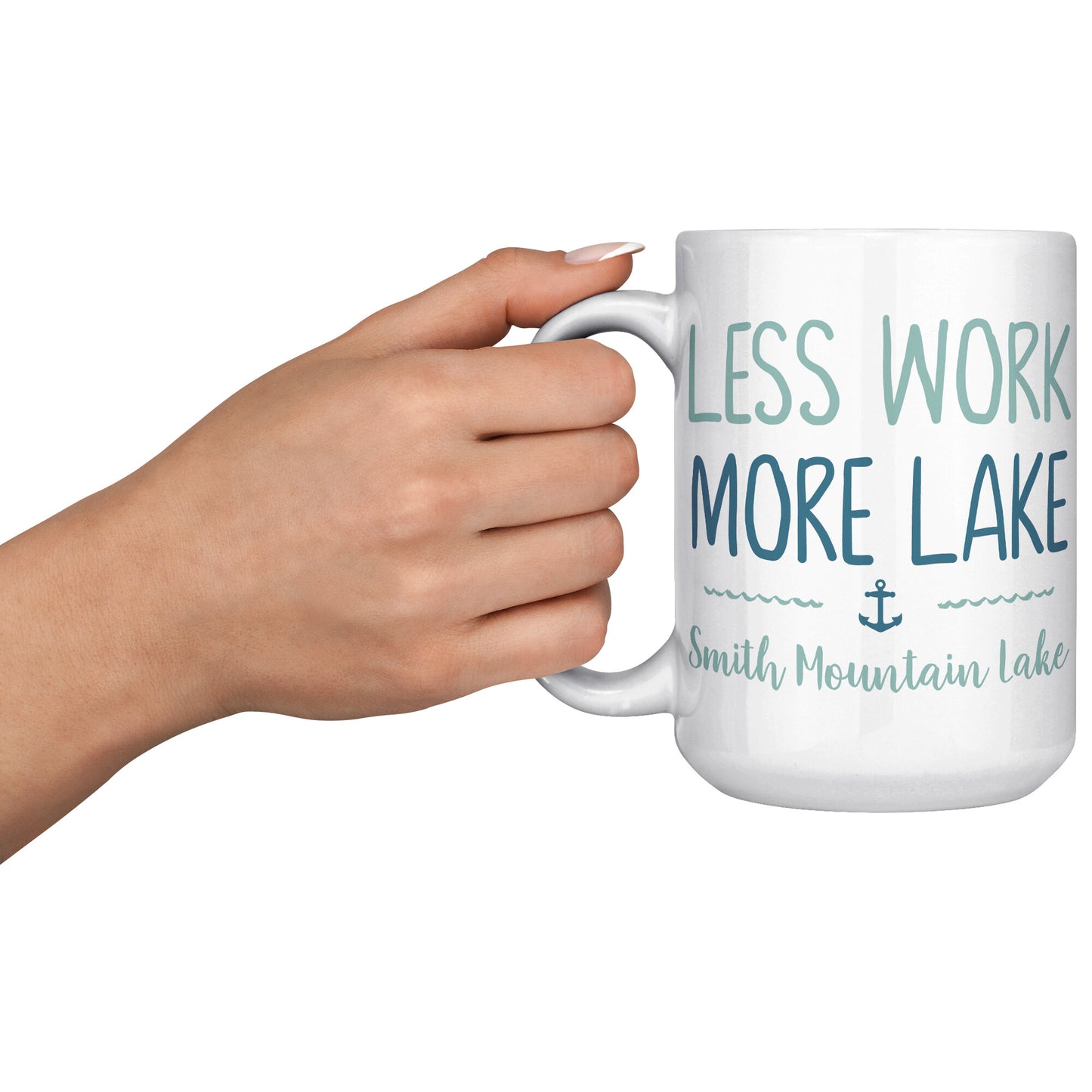 Less Work More Lake - Smith Mountain Lake, VA Funny Coffee Mug