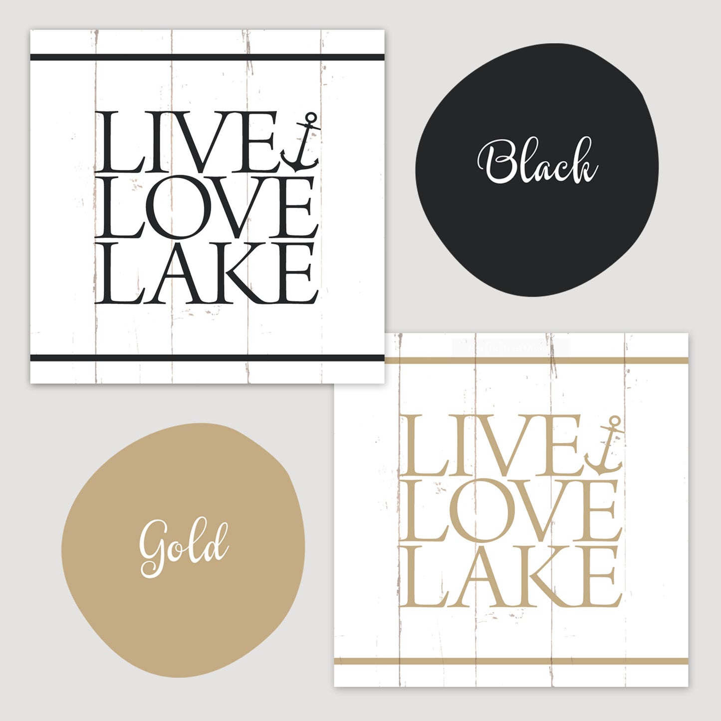 Live Love Lake - Canvas Wall Sign - Lake House Home Decor