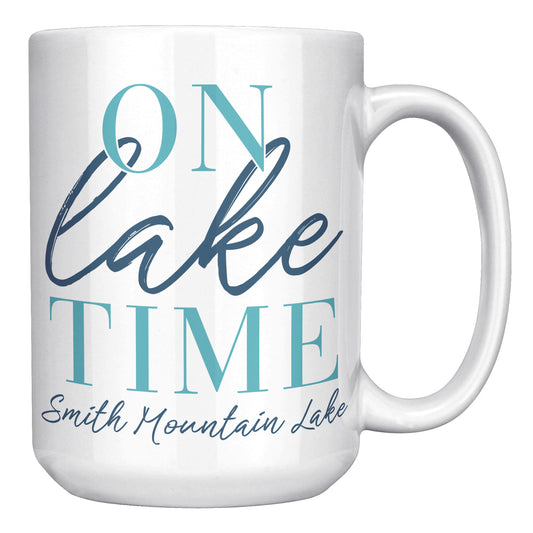 On Lake Time - Smith Mountain Lake, VA Custom Coffee Mug