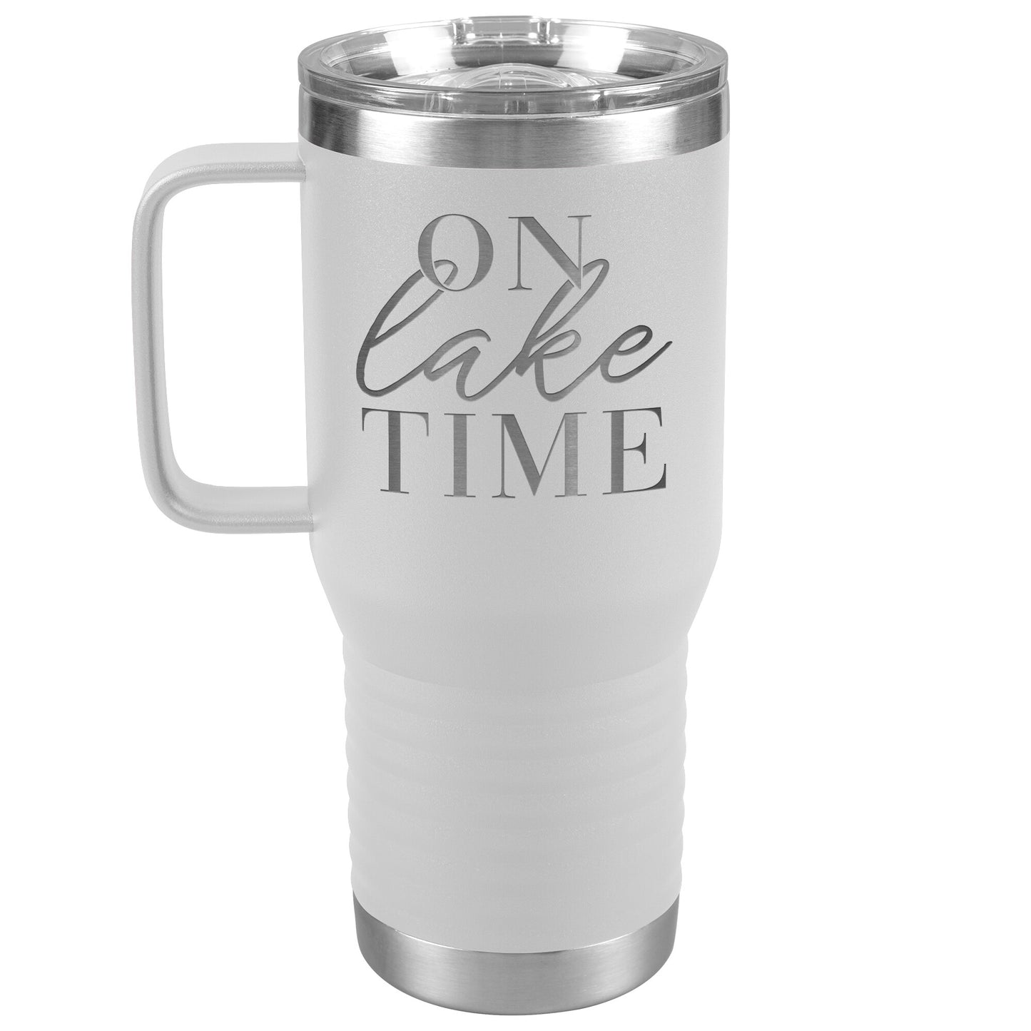 On Lake Time Drink Tumbler - Insulated Laser Etched Cup
