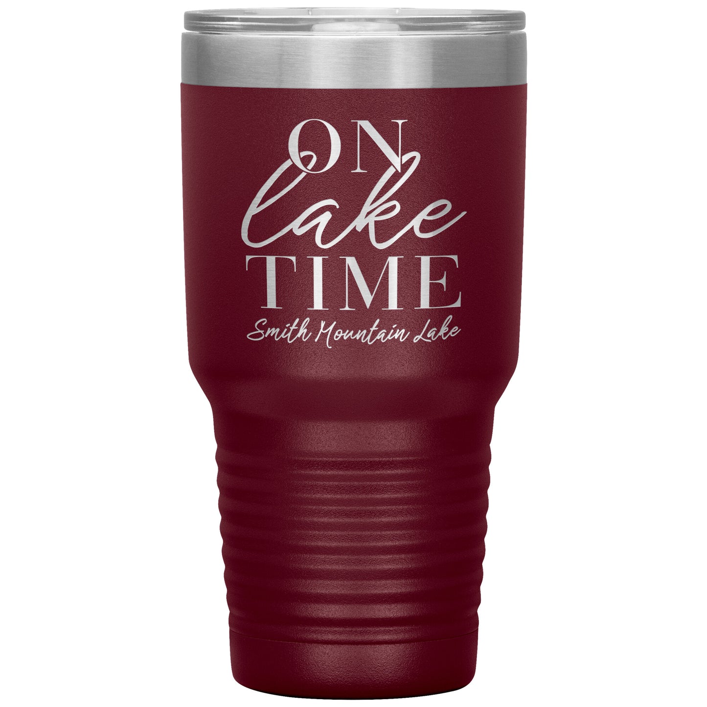 On Lake Time Smith Mountain Lake - Laser Etched Drink Tumbler
