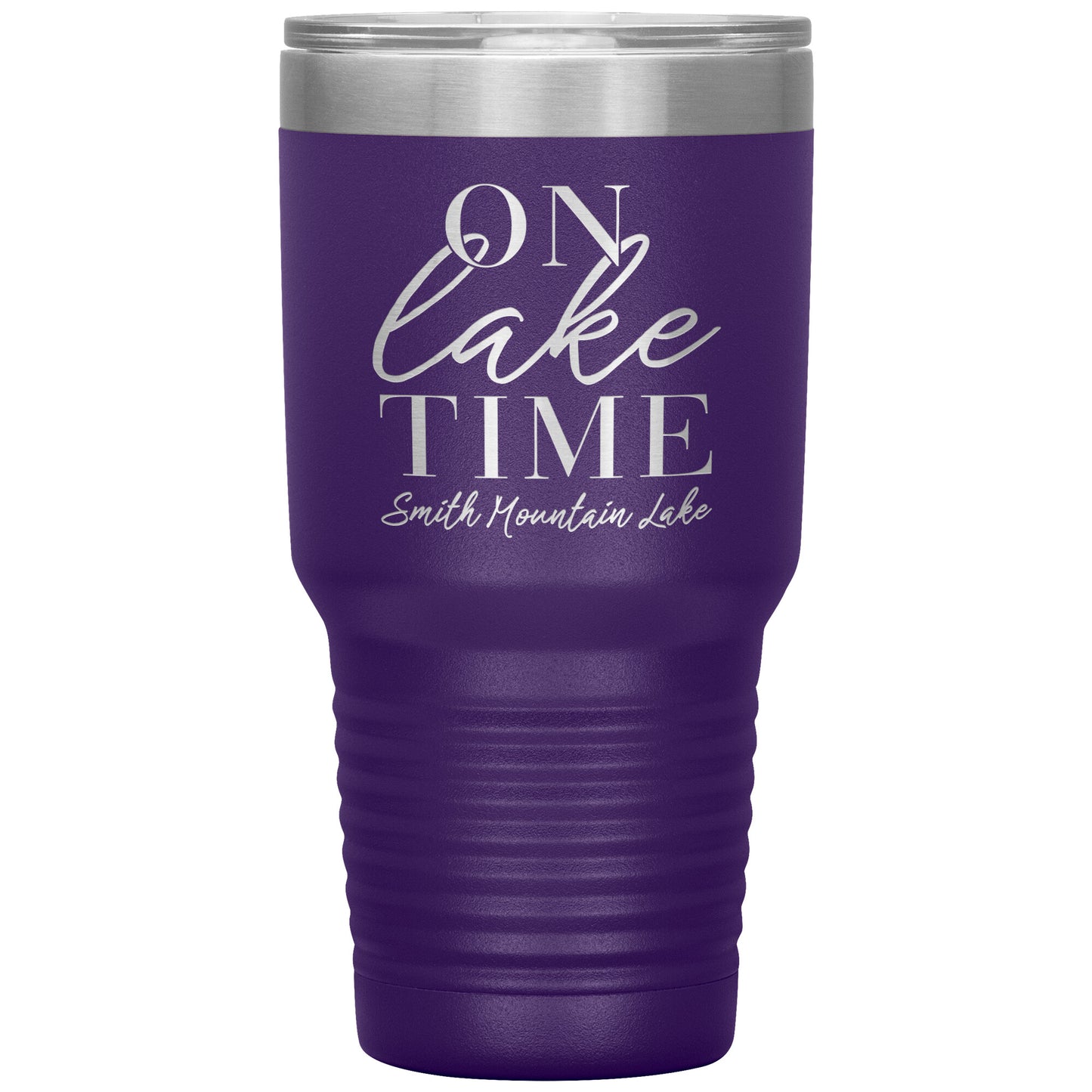 On Lake Time Smith Mountain Lake - Laser Etched Drink Tumbler