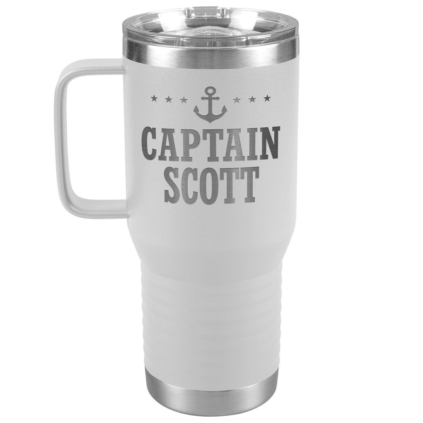 Personalized Boat Captain Drink Tumbler - Custom Lake Gift