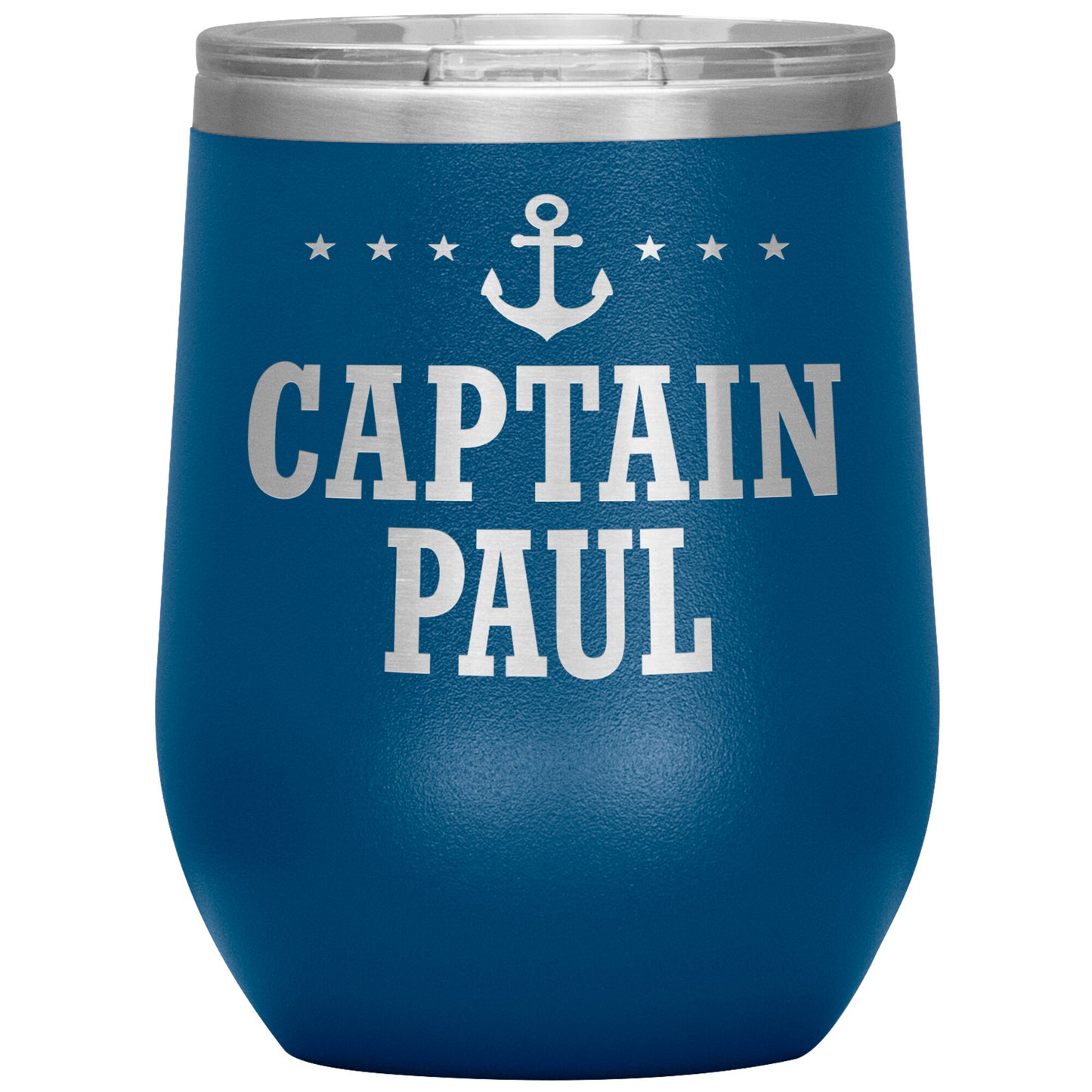 Personalized SML Boat Captain Wine Tumbler - Laser Etched