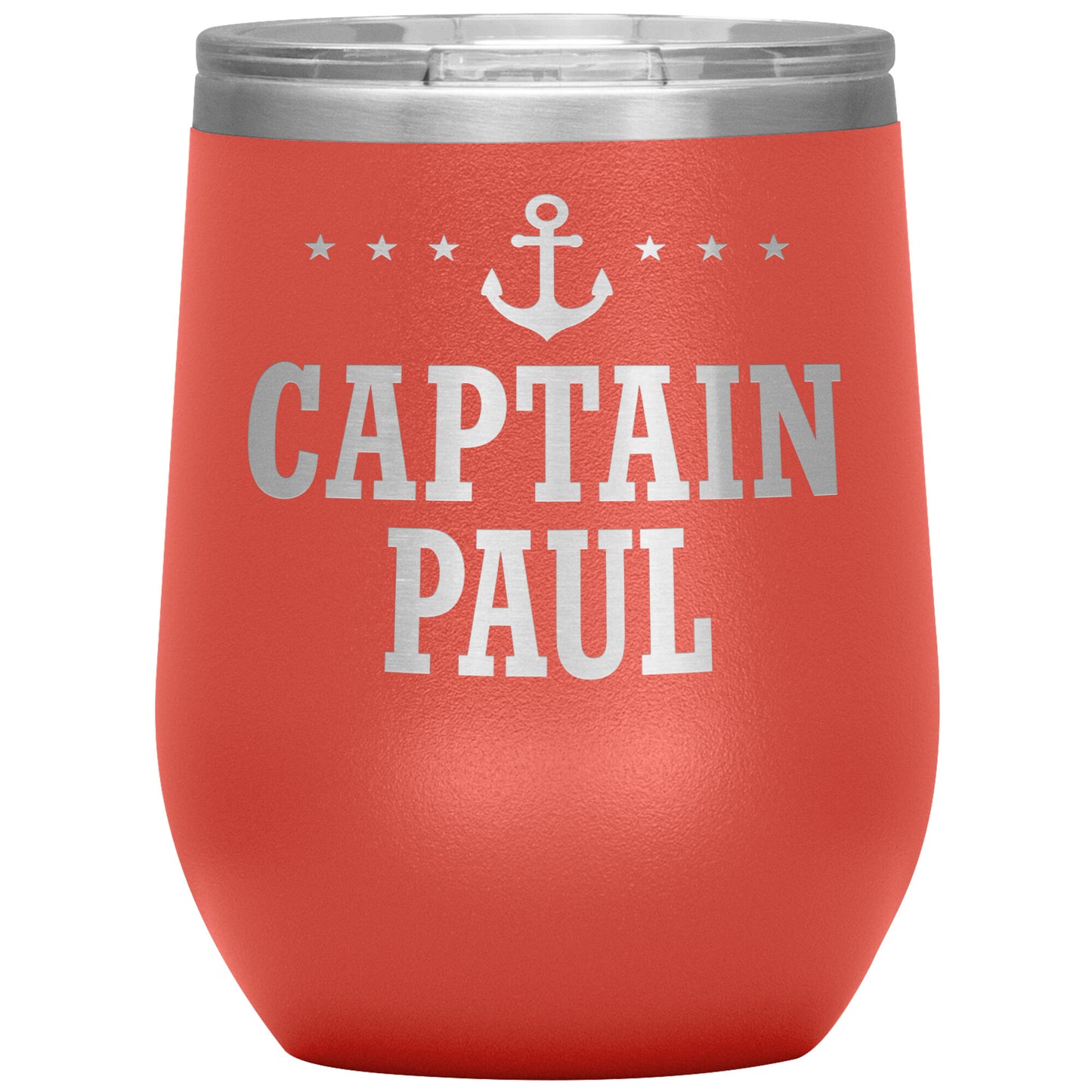 Personalized SML Boat Captain Wine Tumbler - Laser Etched