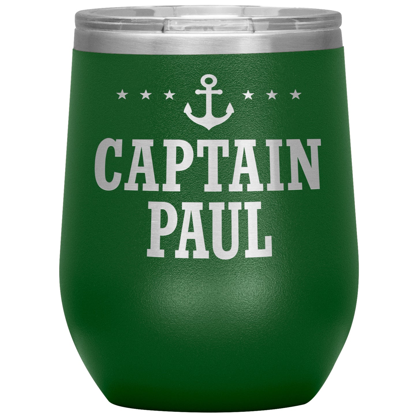 Personalized SML Boat Captain Wine Tumbler - Laser Etched