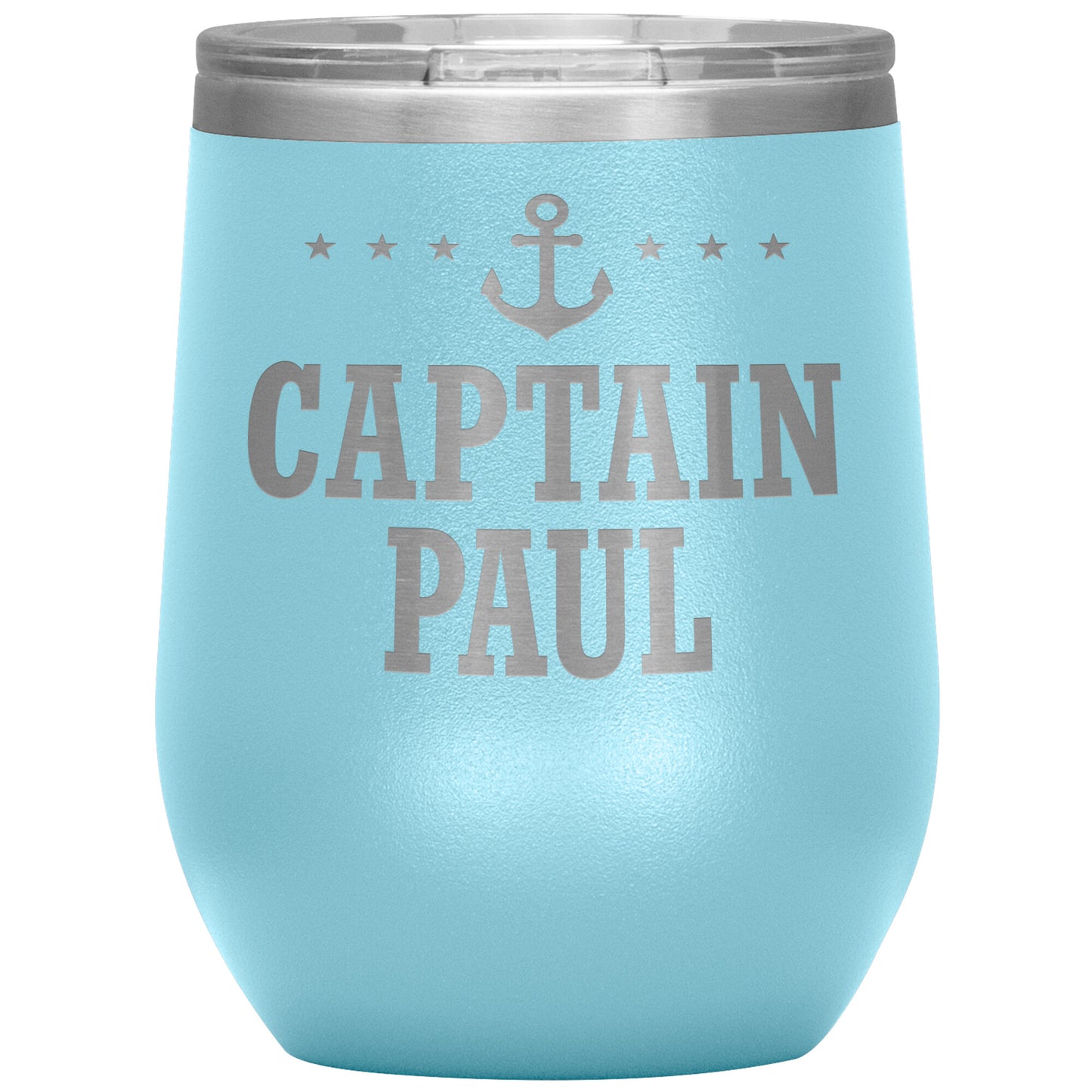 Personalized SML Boat Captain Wine Tumbler - Laser Etched