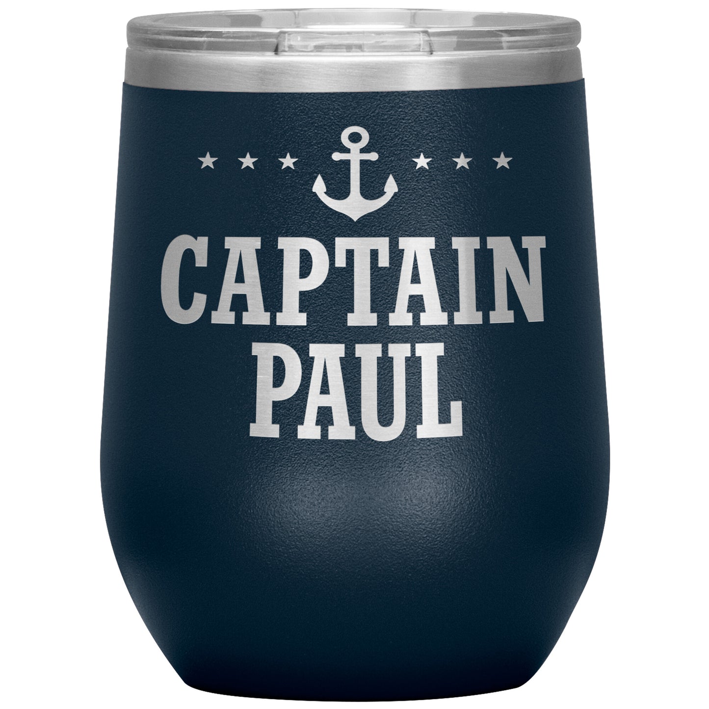 Personalized SML Boat Captain Wine Tumbler - Laser Etched
