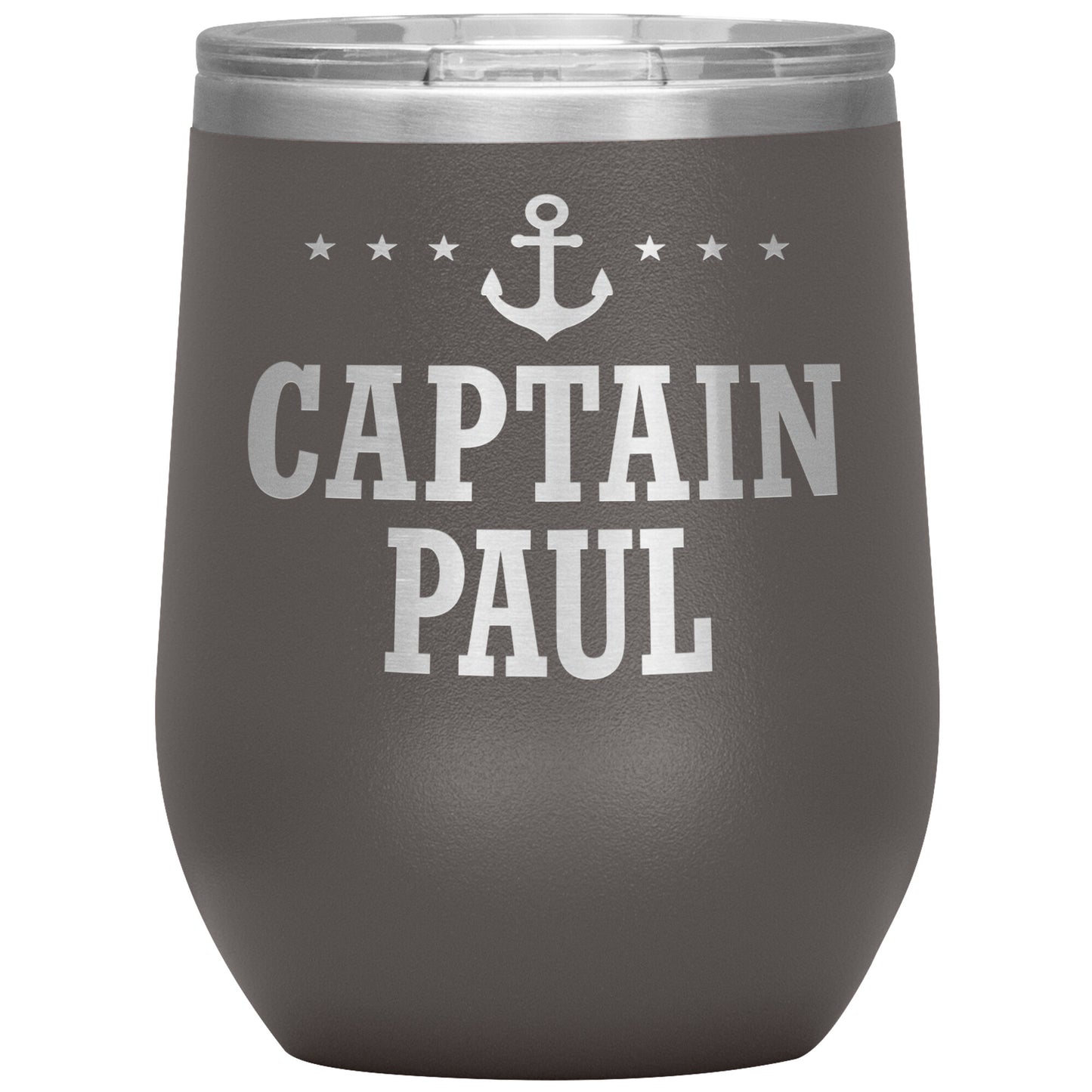 Personalized SML Boat Captain Wine Tumbler - Laser Etched