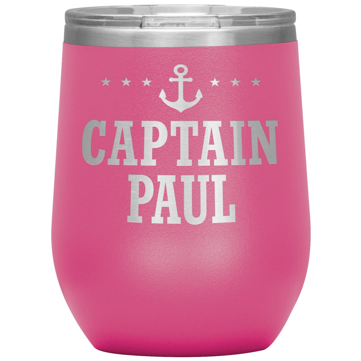 Personalized SML Boat Captain Wine Tumbler - Laser Etched