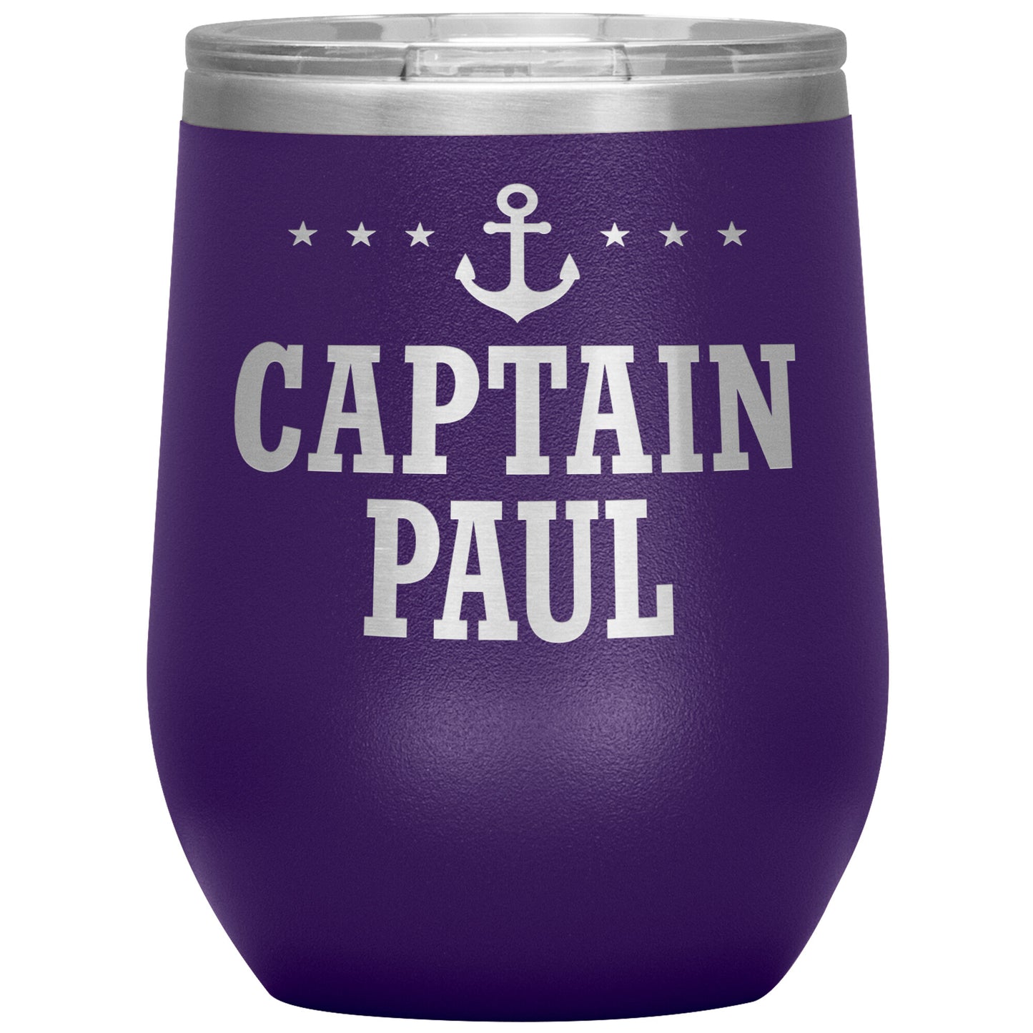 Personalized SML Boat Captain Wine Tumbler - Laser Etched