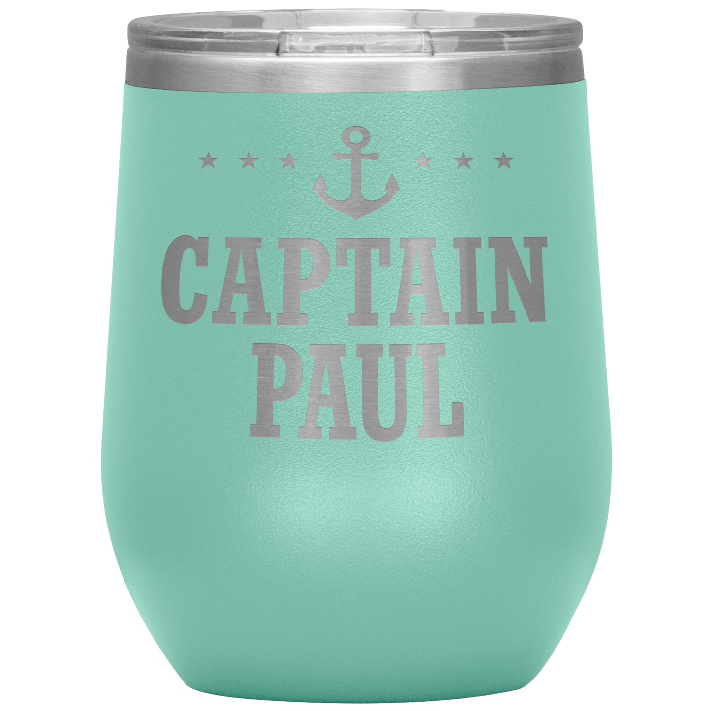 Personalized SML Boat Captain Wine Tumbler - Laser Etched