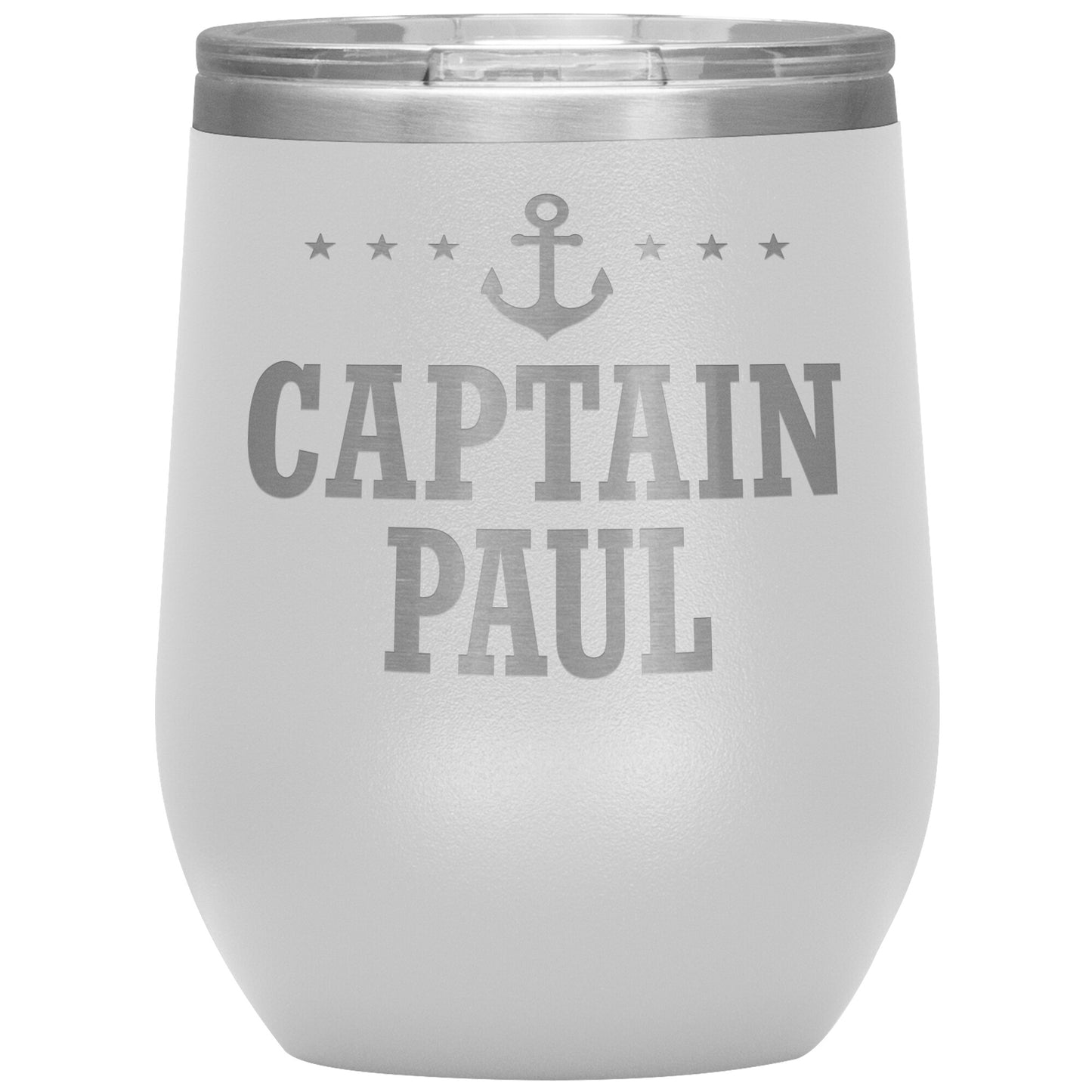 Personalized SML Boat Captain Wine Tumbler - Laser Etched