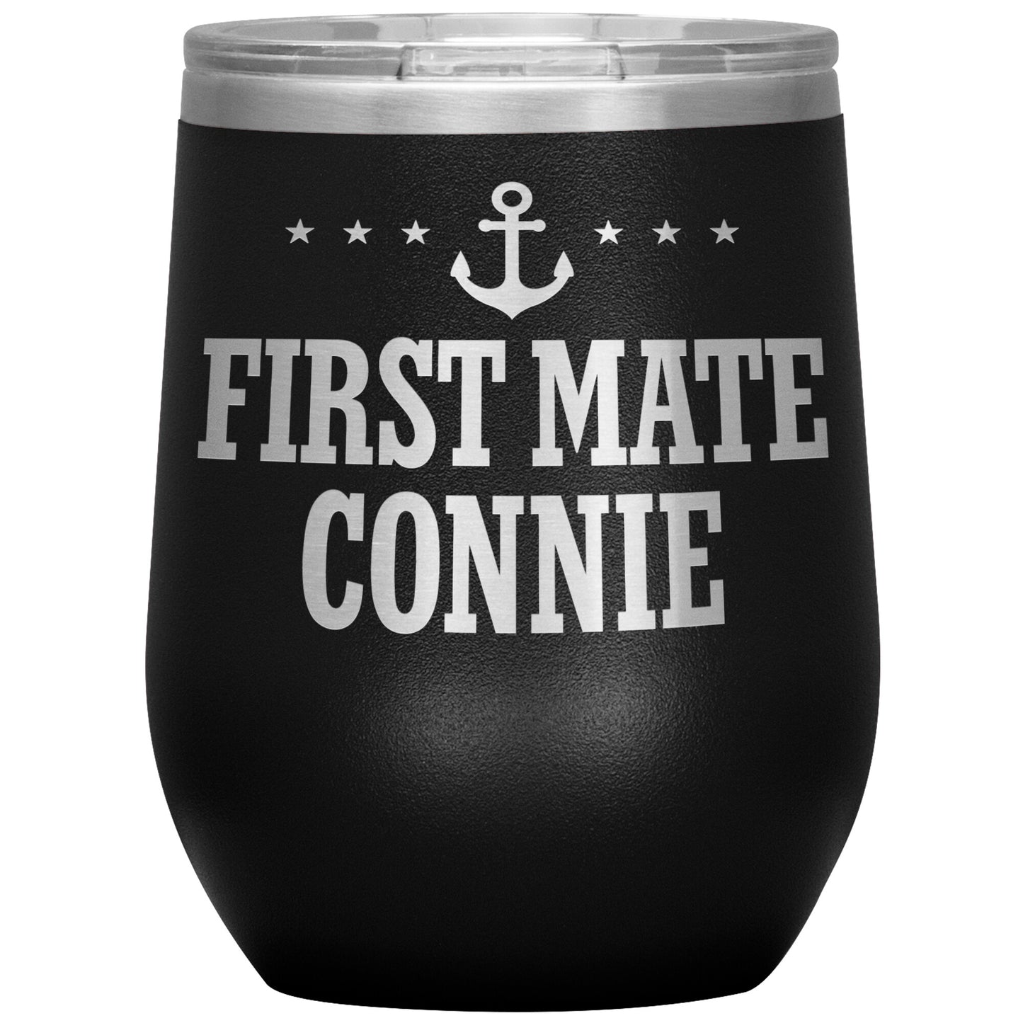 Personalized First Mate 12oz Wine Tumbler - Stemless Cup