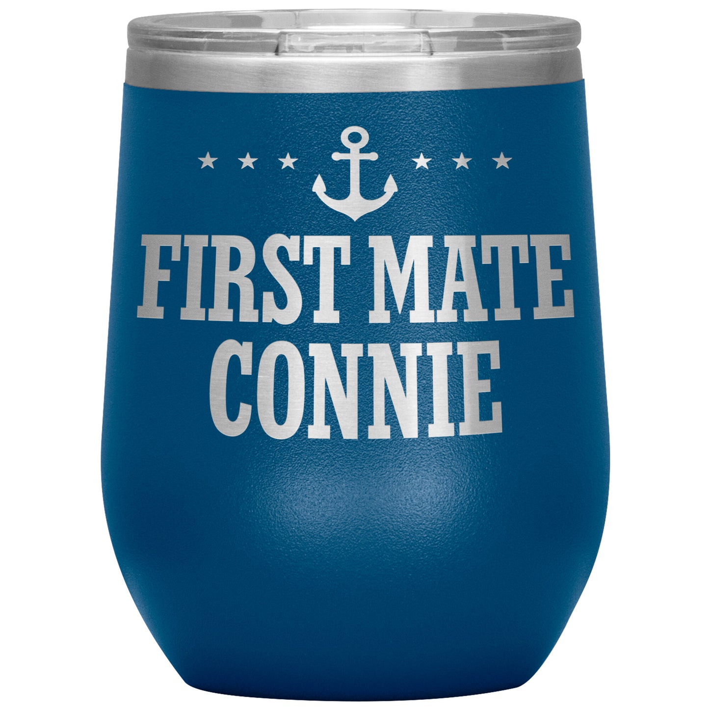 Personalized First Mate 12oz Wine Tumbler - Stemless Cup