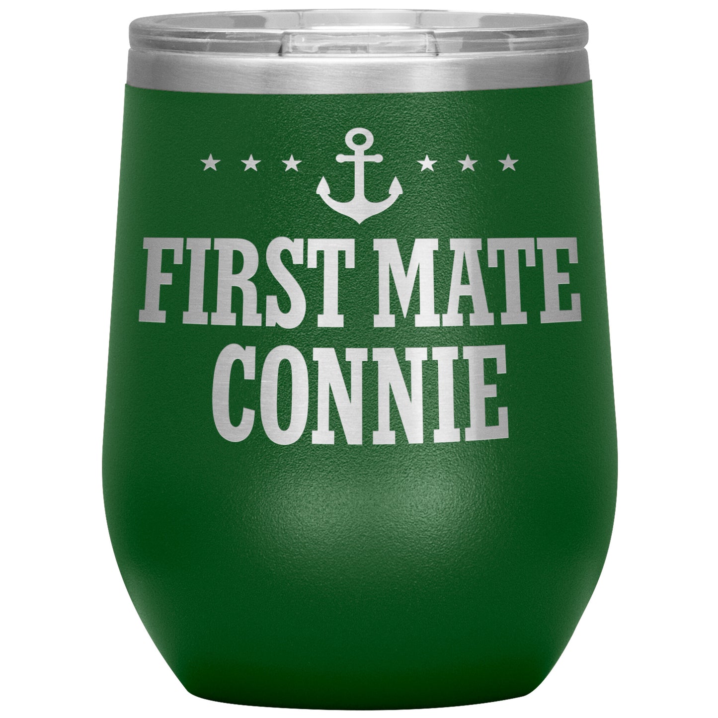 Personalized First Mate 12oz Wine Tumbler - Stemless Cup