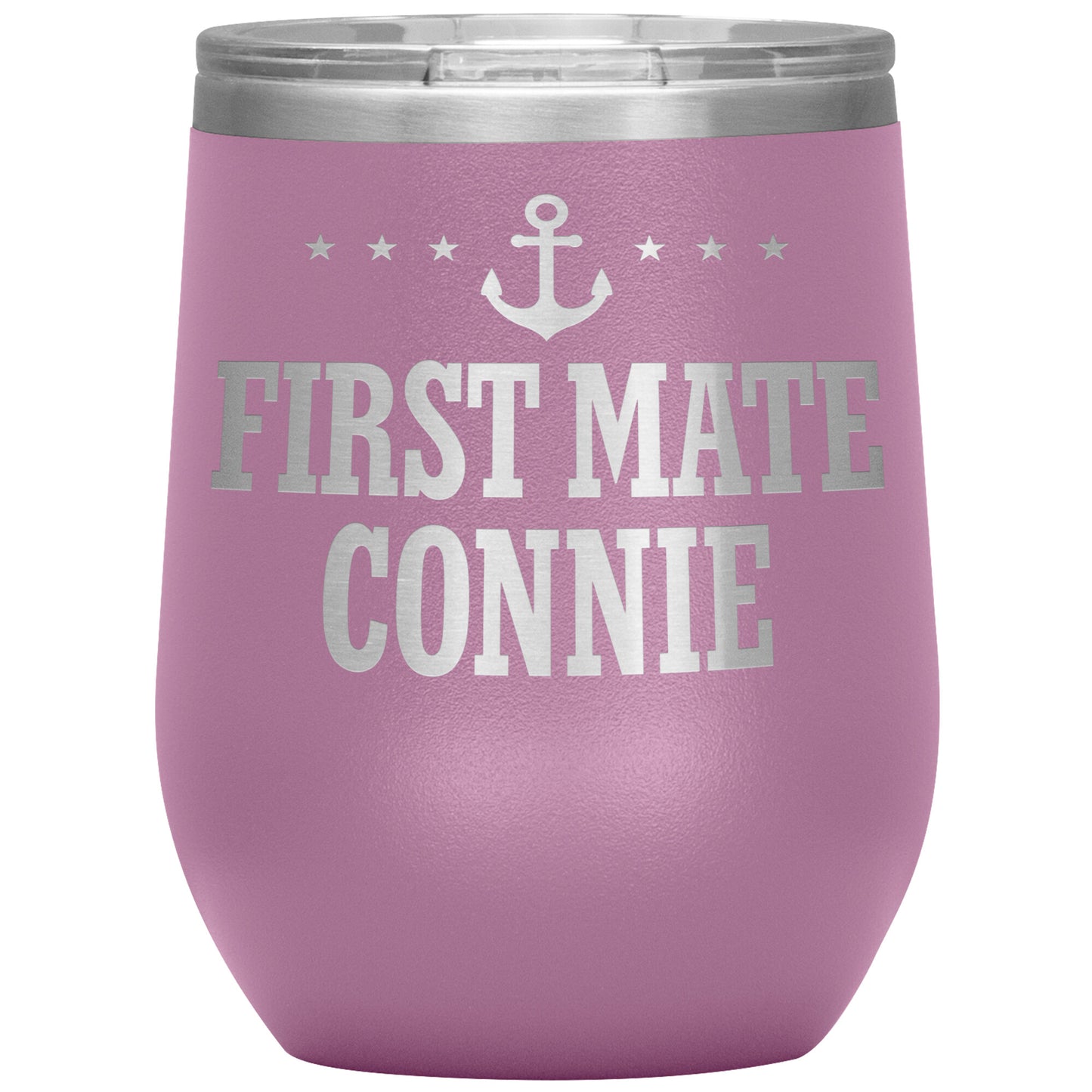 Personalized First Mate 12oz Wine Tumbler - Stemless Cup