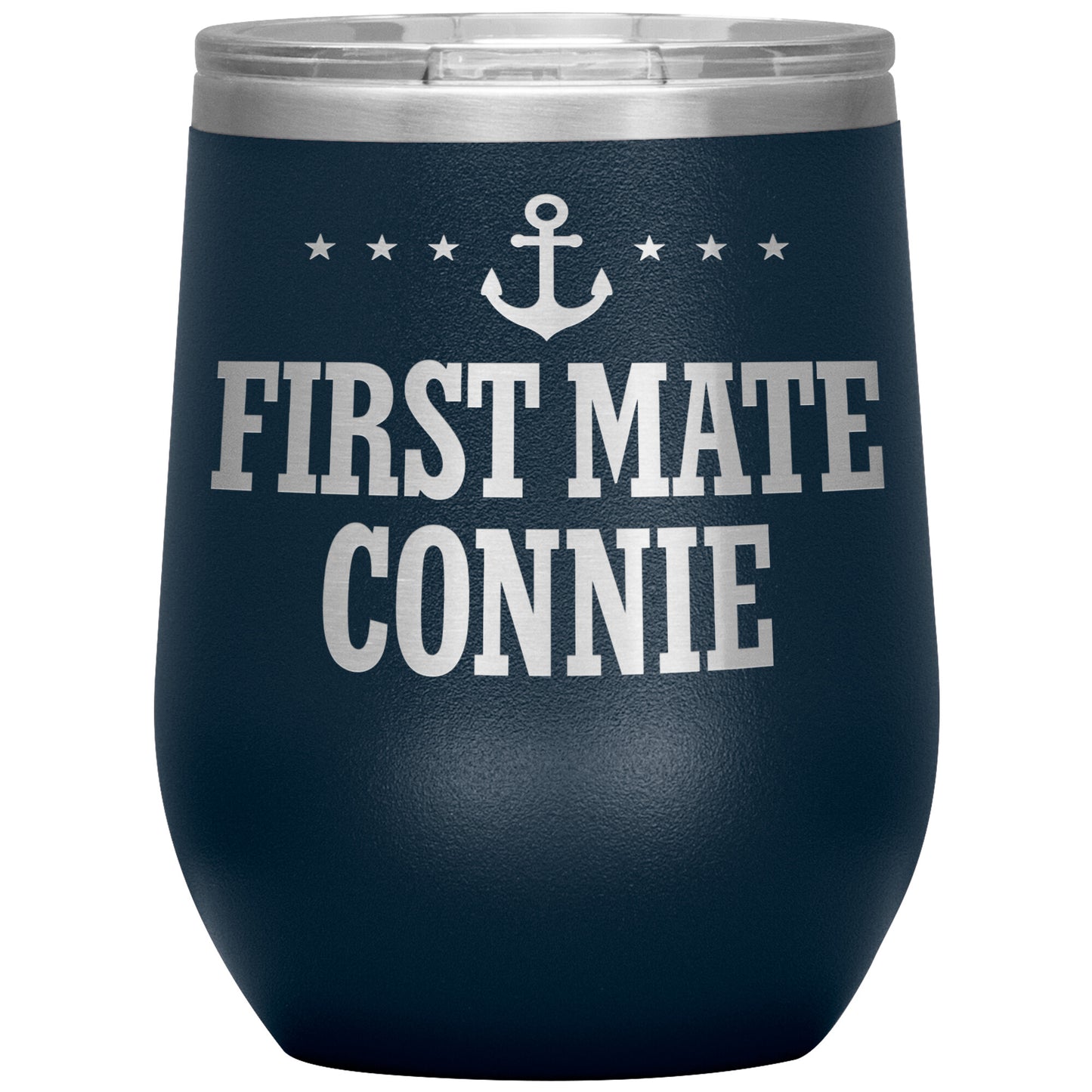 Personalized First Mate 12oz Wine Tumbler - Stemless Cup