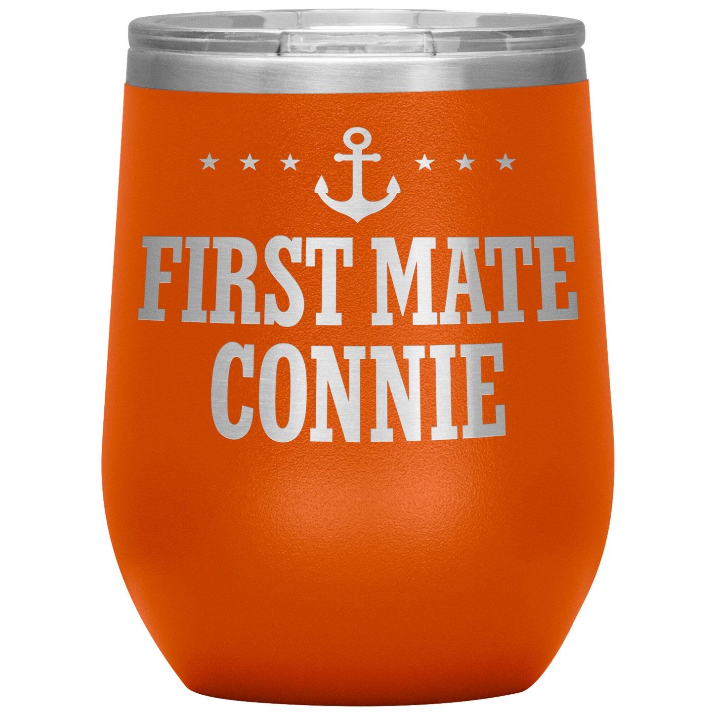 Personalized First Mate 12oz Wine Tumbler - Stemless Cup