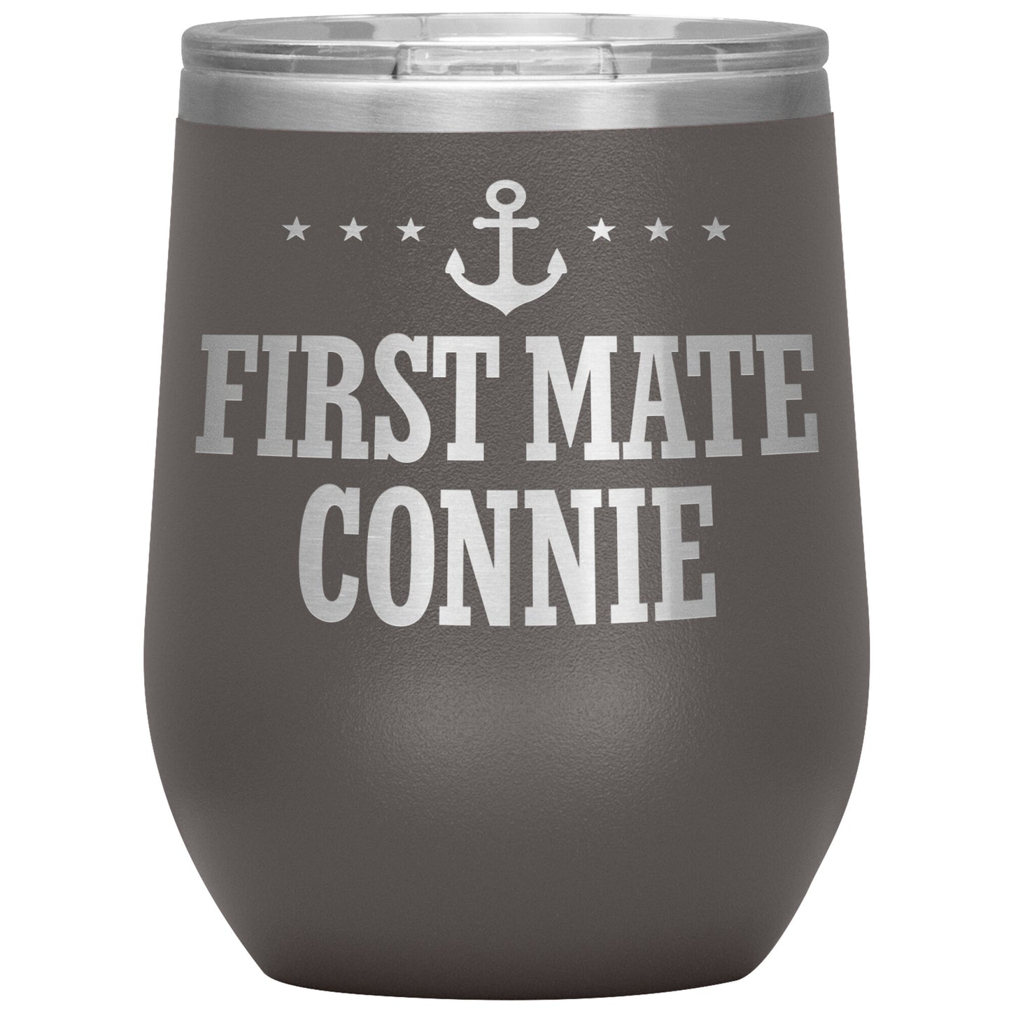 Personalized First Mate 12oz Wine Tumbler - Stemless Cup