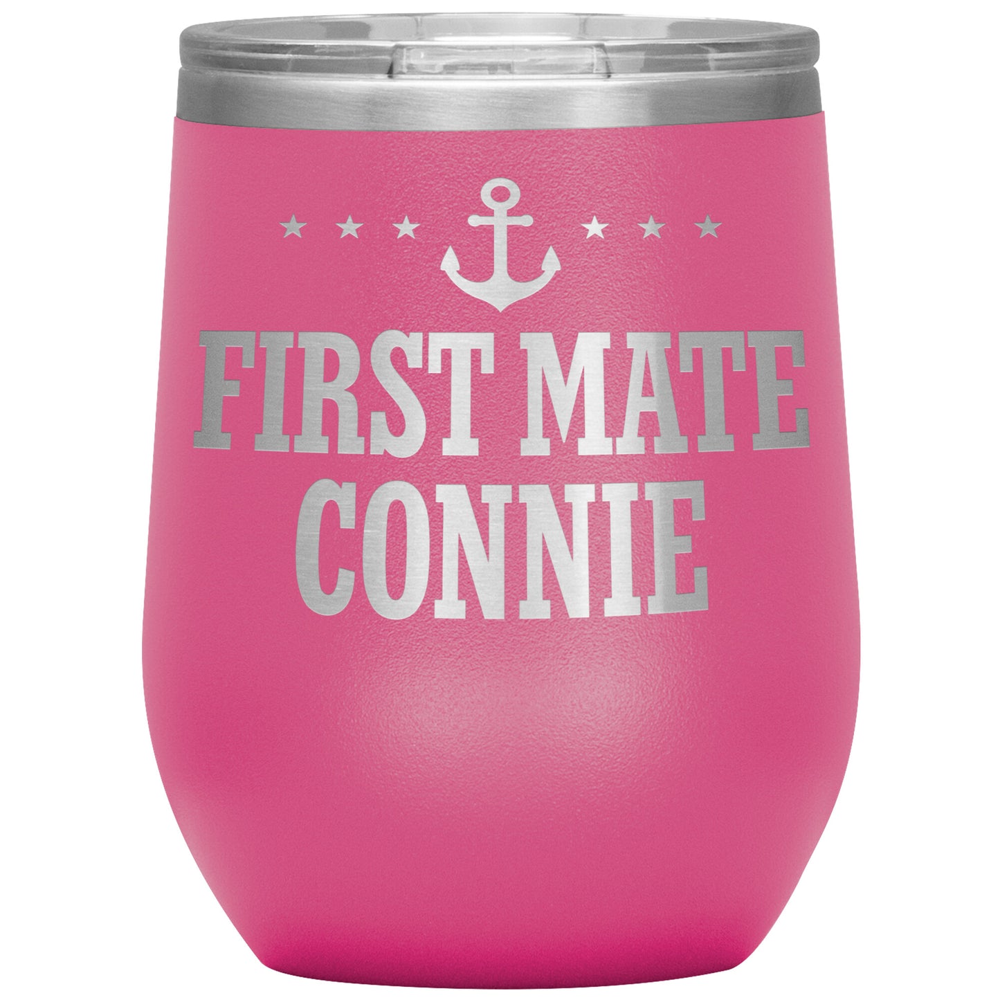 Personalized First Mate 12oz Wine Tumbler - Stemless Cup