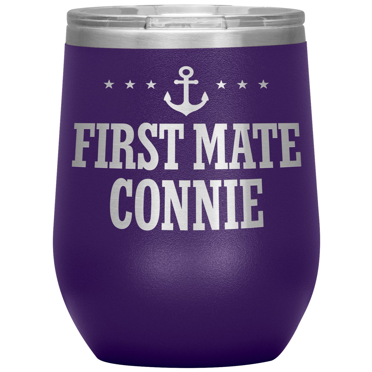 Personalized First Mate 12oz Wine Tumbler - Stemless Cup