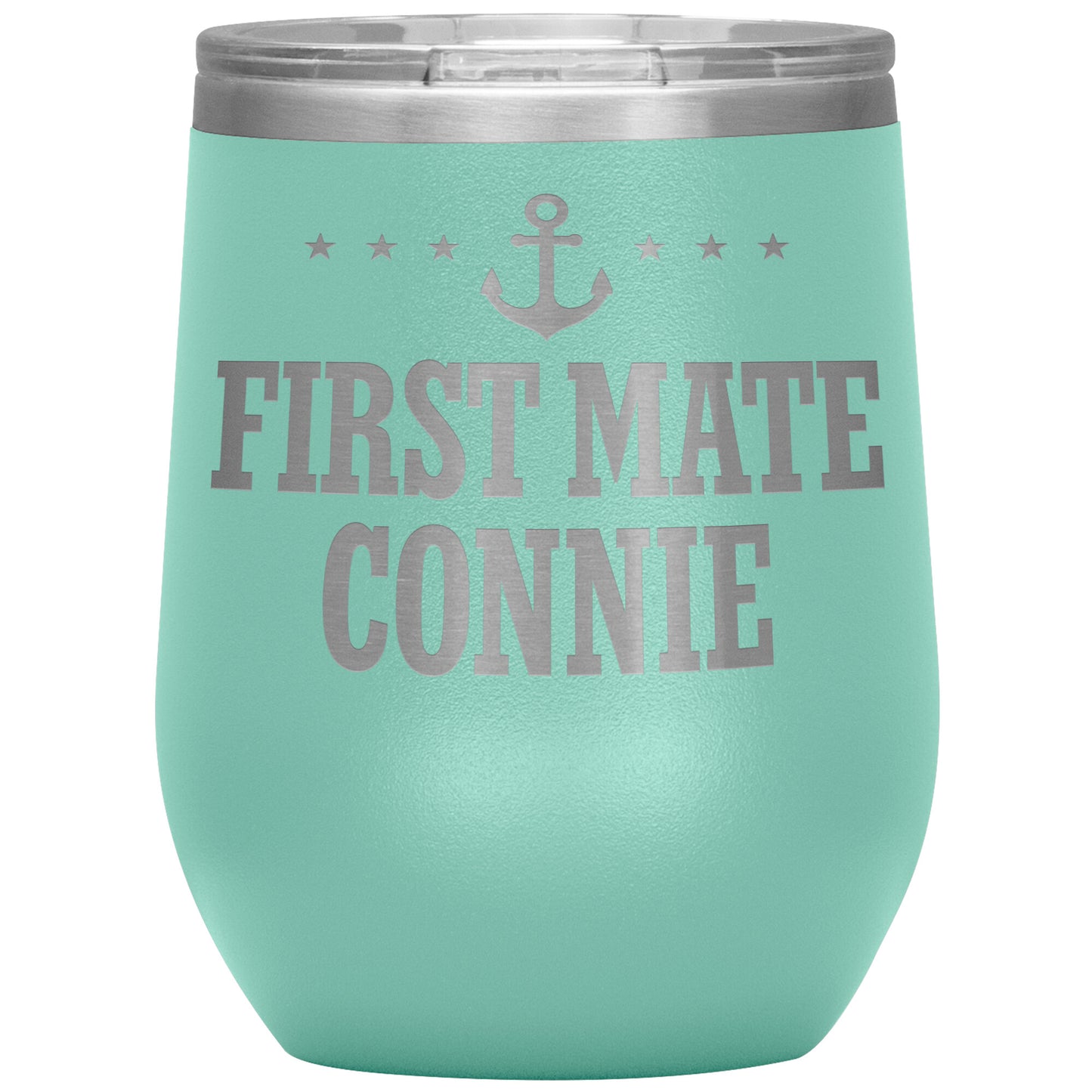 Personalized First Mate 12oz Wine Tumbler - Stemless Cup