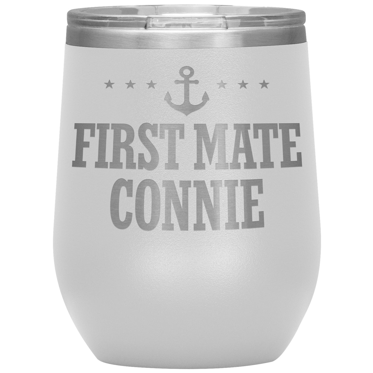 Personalized First Mate 12oz Wine Tumbler - Stemless Cup