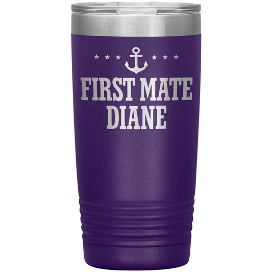 Personalized First Mate Drink Tumbler - Custom Lake Gift