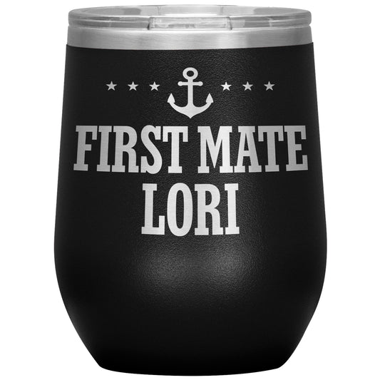 Personalized SML First Mate Wine Tumbler - Laser Etched
