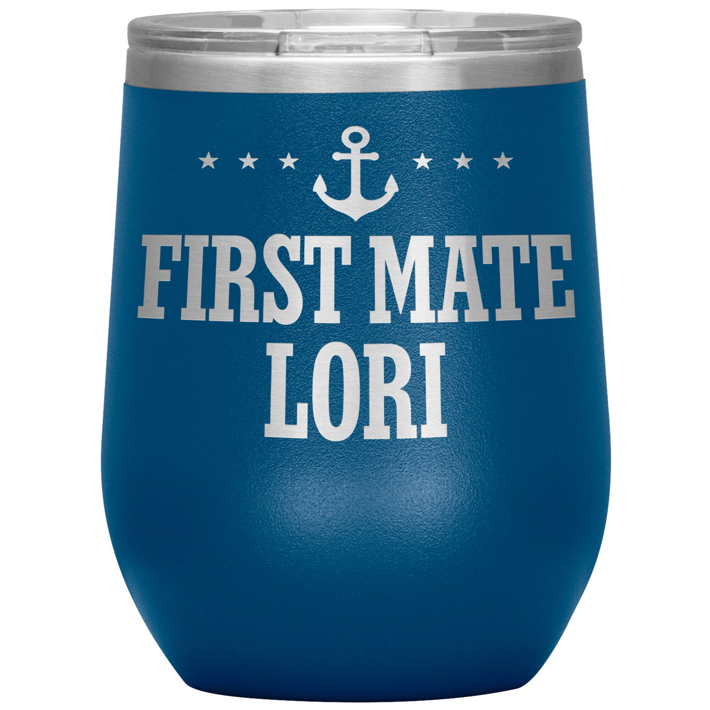 Personalized SML First Mate Wine Tumbler - Laser Etched