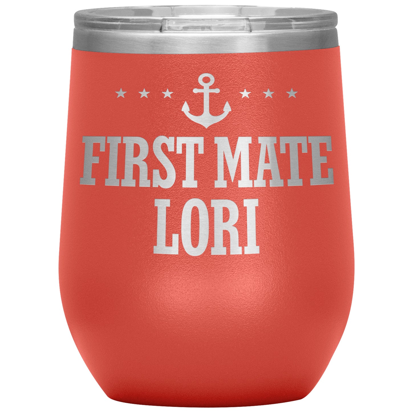 Personalized SML First Mate Wine Tumbler - Laser Etched