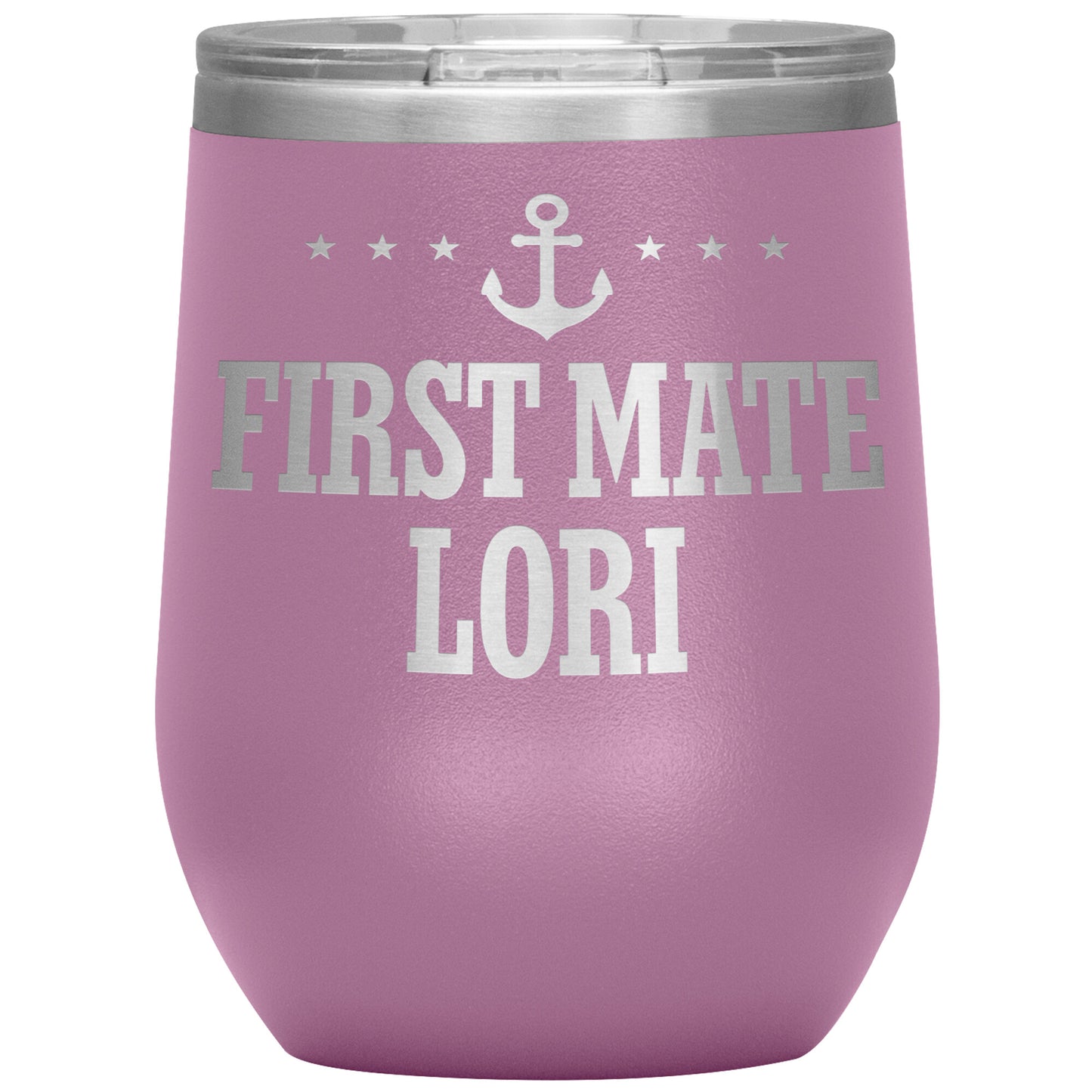 Personalized SML First Mate Wine Tumbler - Laser Etched