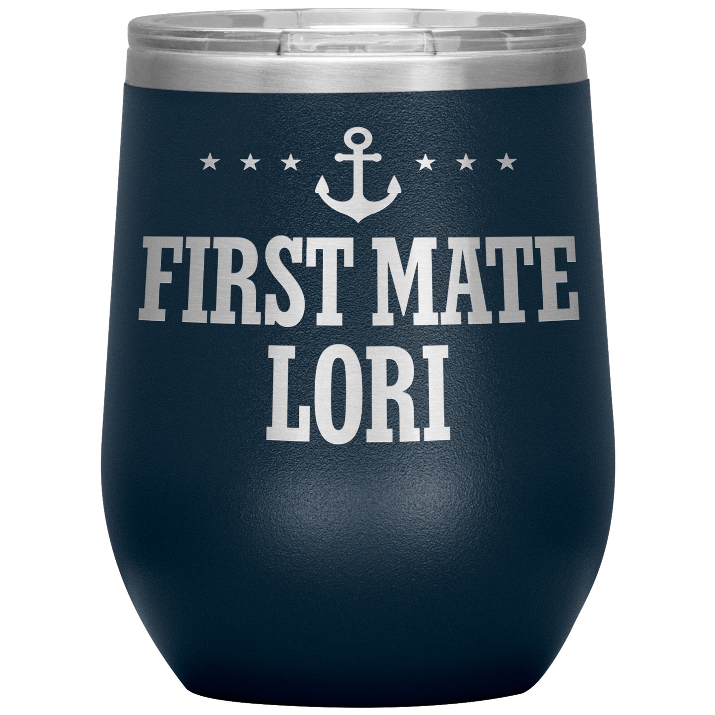 Personalized SML First Mate Wine Tumbler - Laser Etched