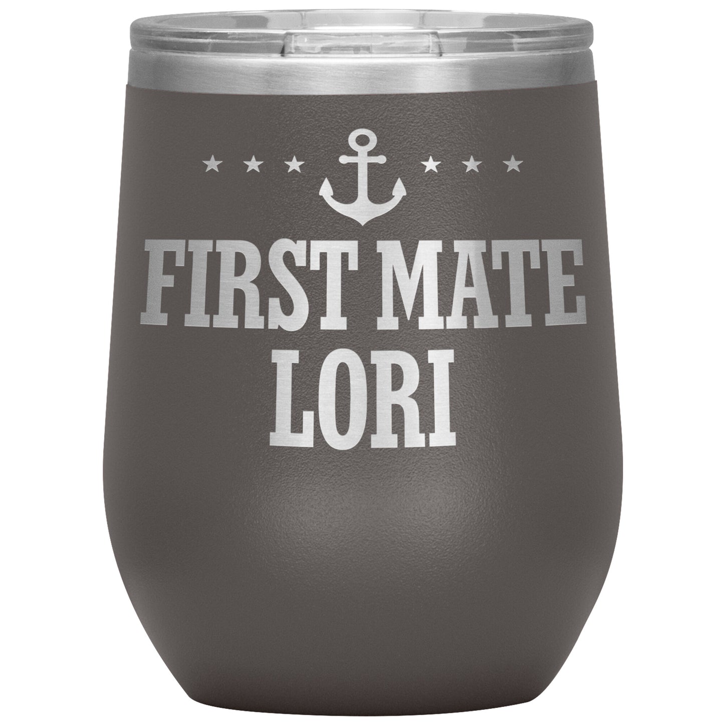 Personalized SML First Mate Wine Tumbler - Laser Etched