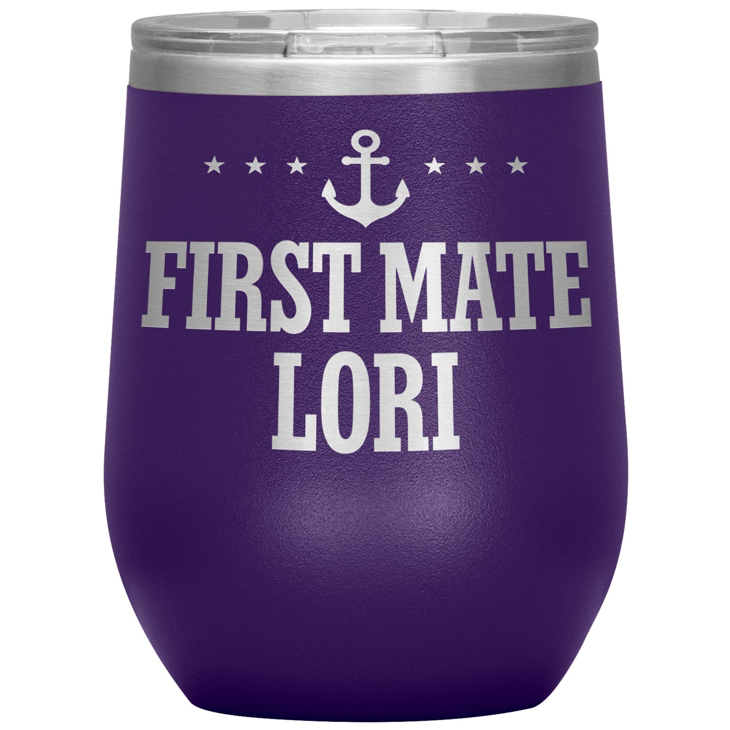Personalized SML First Mate Wine Tumbler - Laser Etched