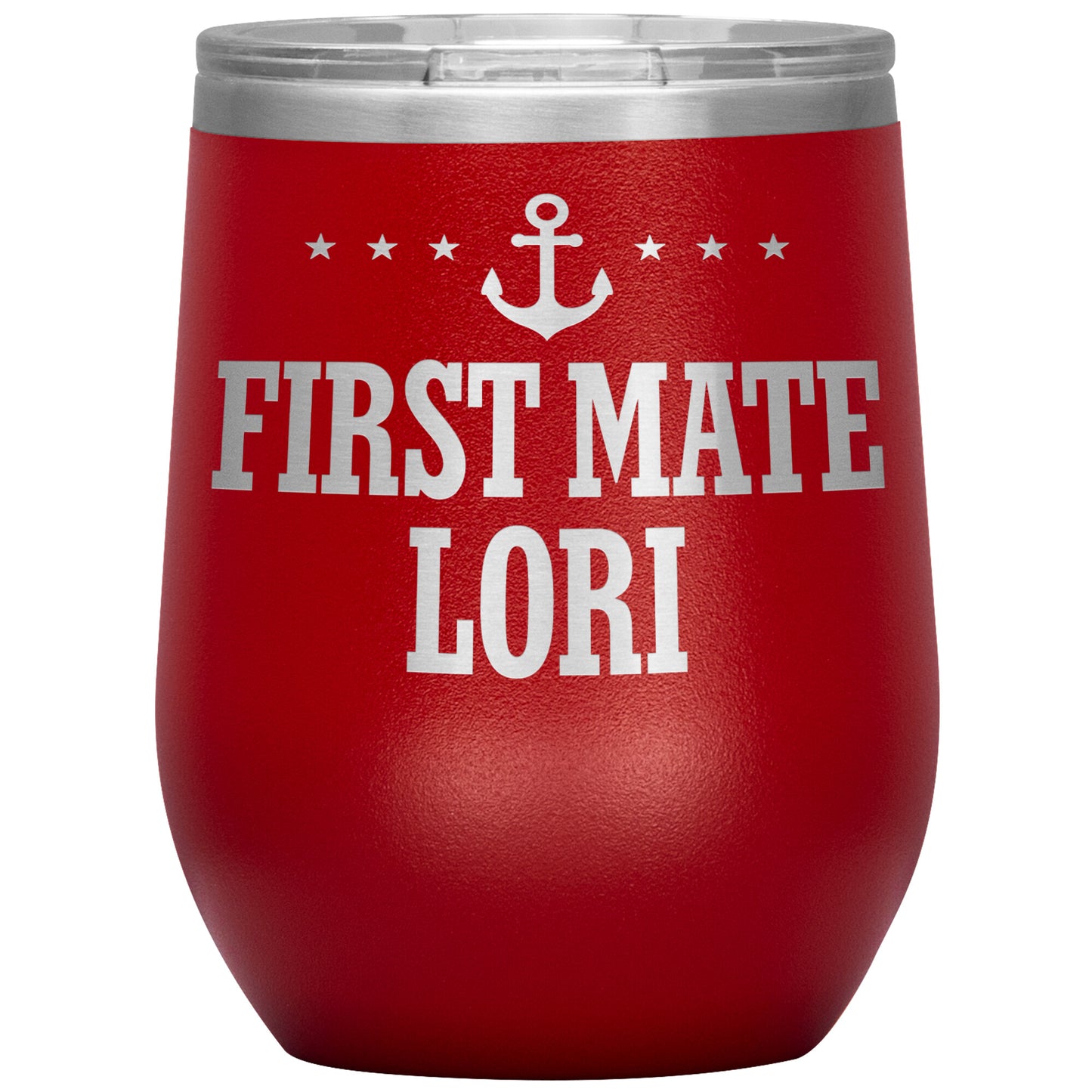Personalized SML First Mate Wine Tumbler - Laser Etched