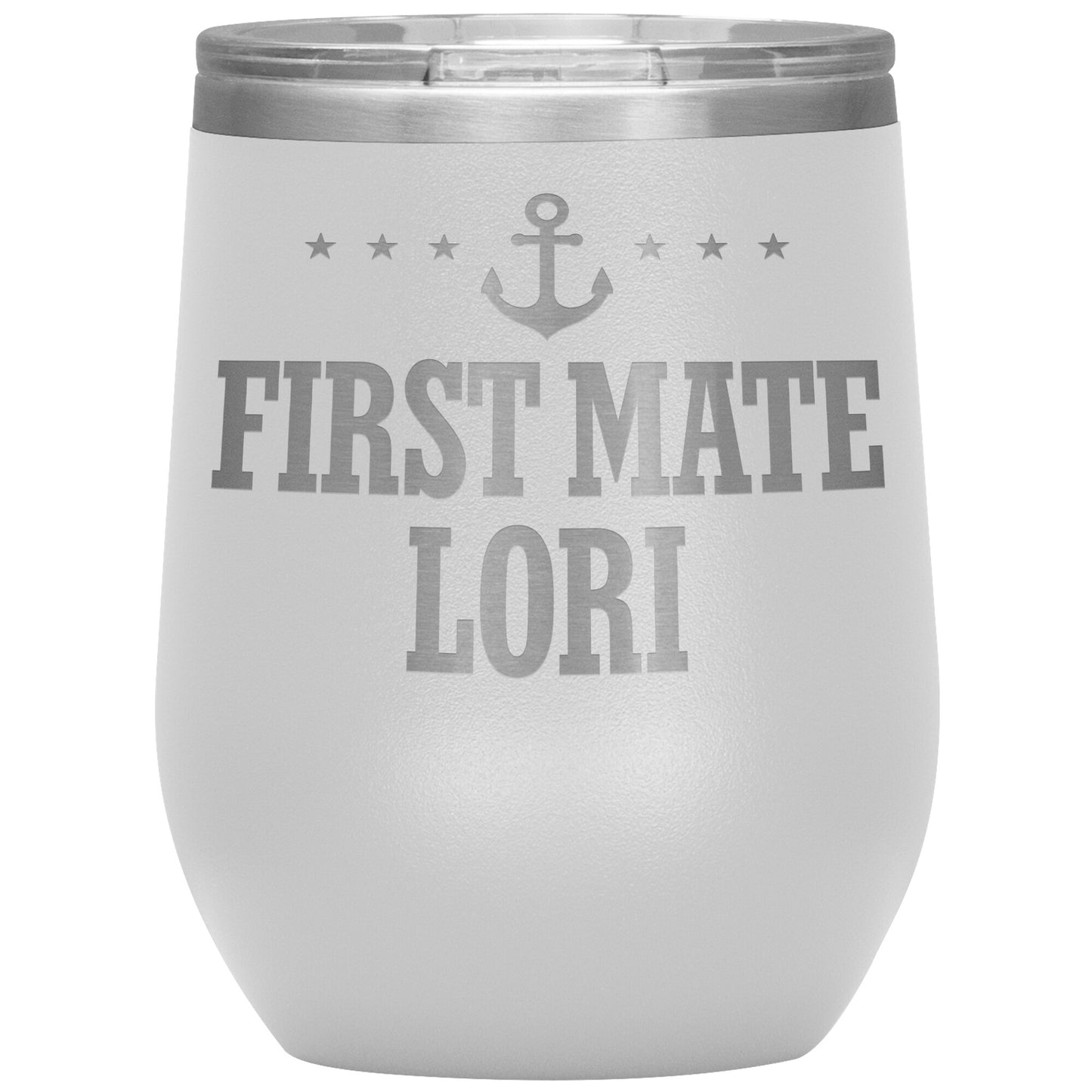 Personalized SML First Mate Wine Tumbler - Laser Etched