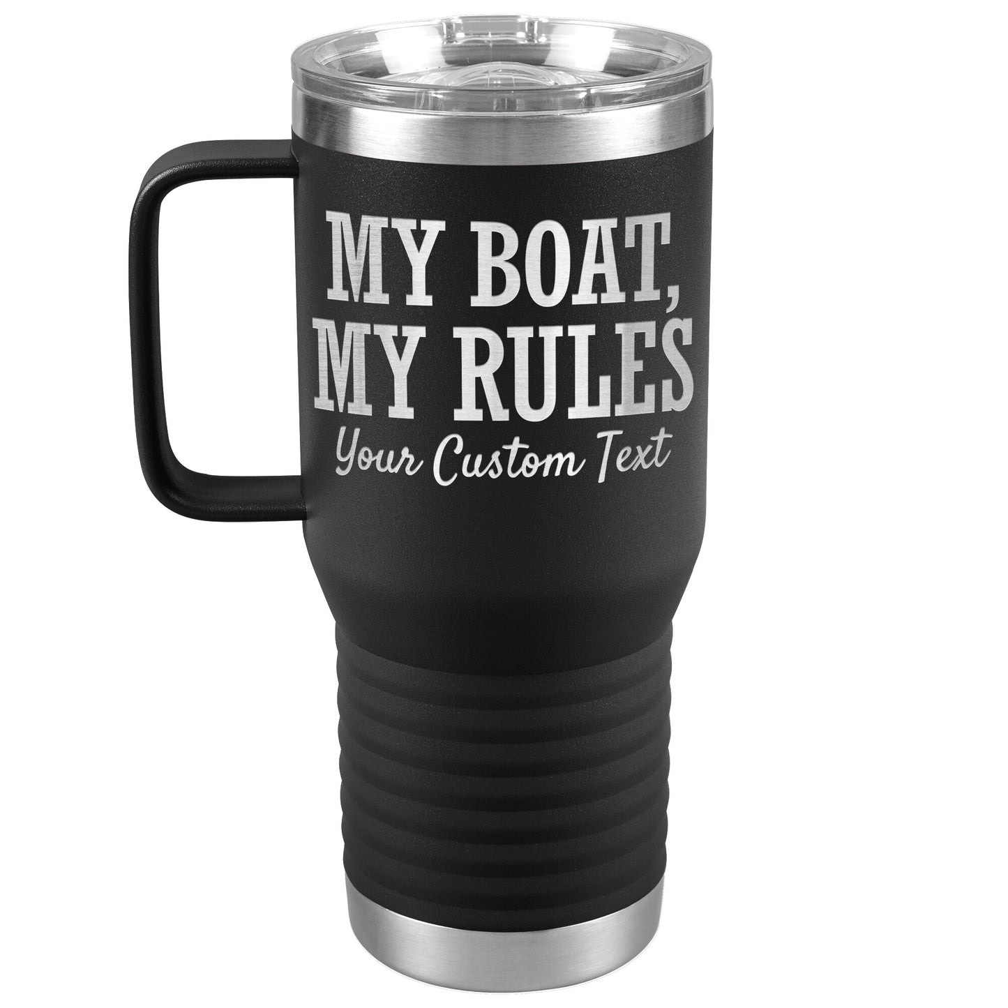Personalized My Boat My Rules Drink Tumbler - Smith Mountain Lake Gift
