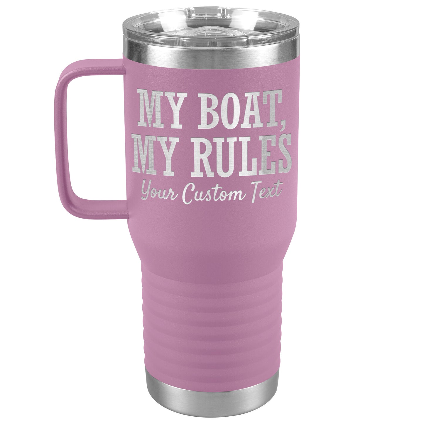 Personalized My Boat My Rules Drink Tumbler - Smith Mountain Lake Gift