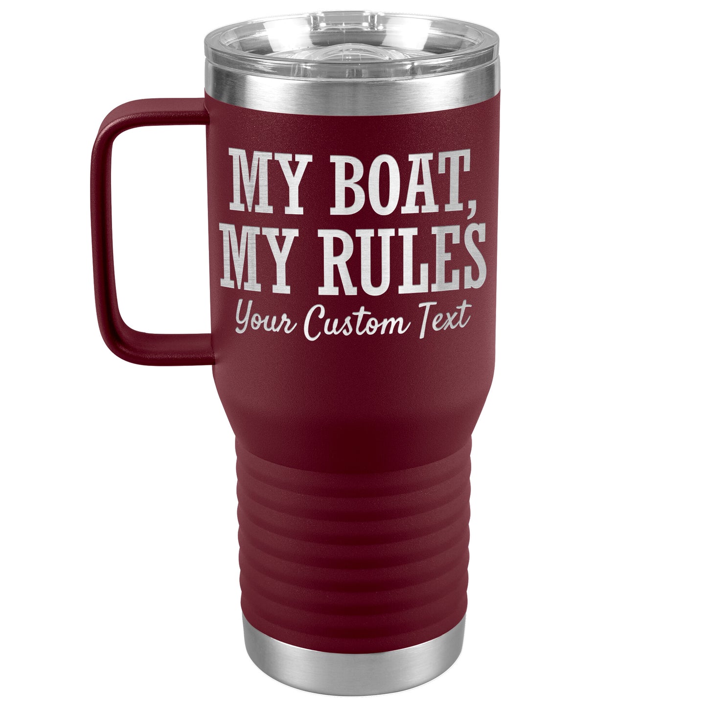 Personalized My Boat My Rules Drink Tumbler - Smith Mountain Lake Gift