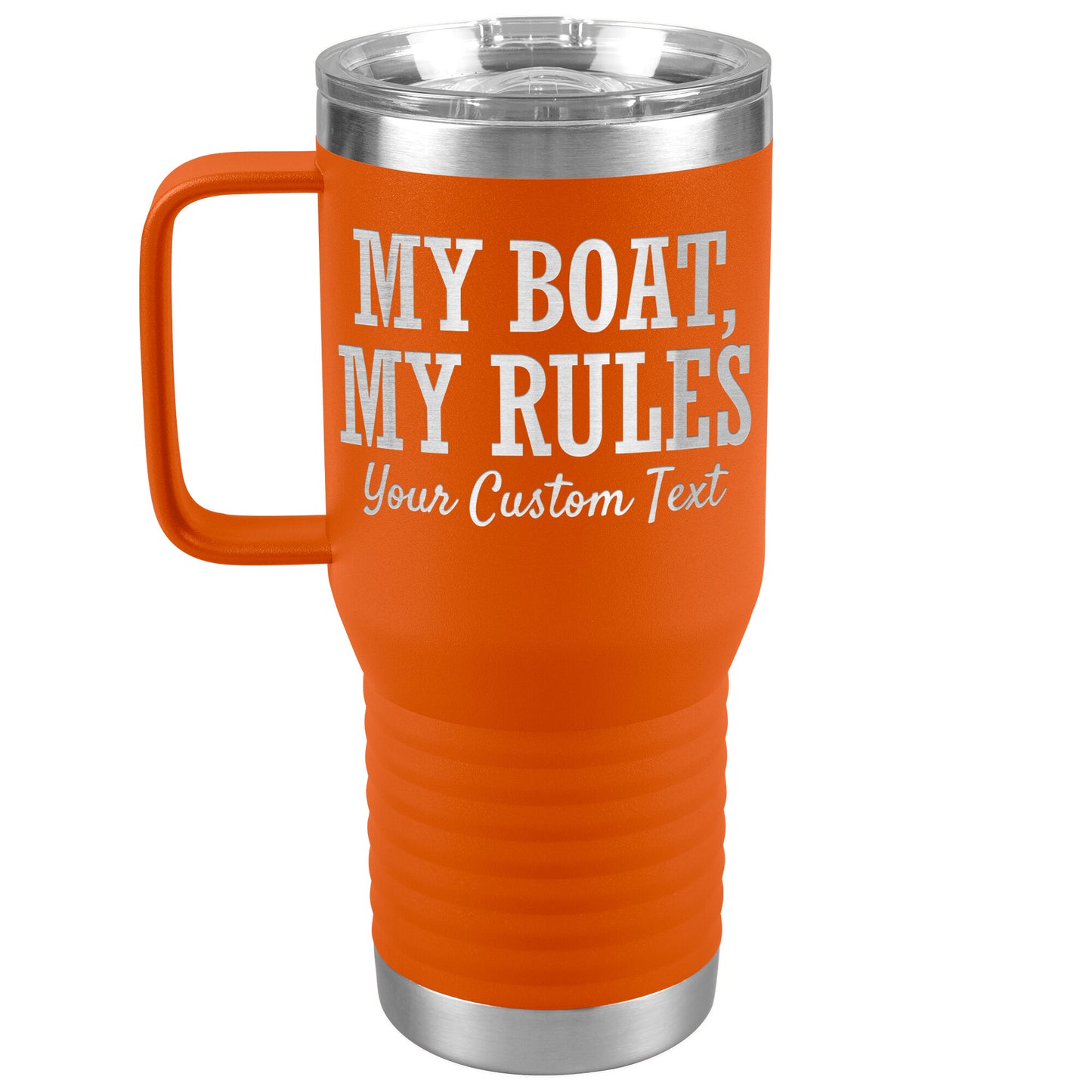 Personalized My Boat My Rules Drink Tumbler - Smith Mountain Lake Gift