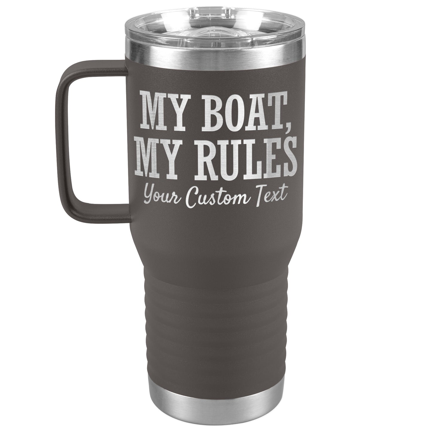 Personalized My Boat My Rules Drink Tumbler - Smith Mountain Lake Gift