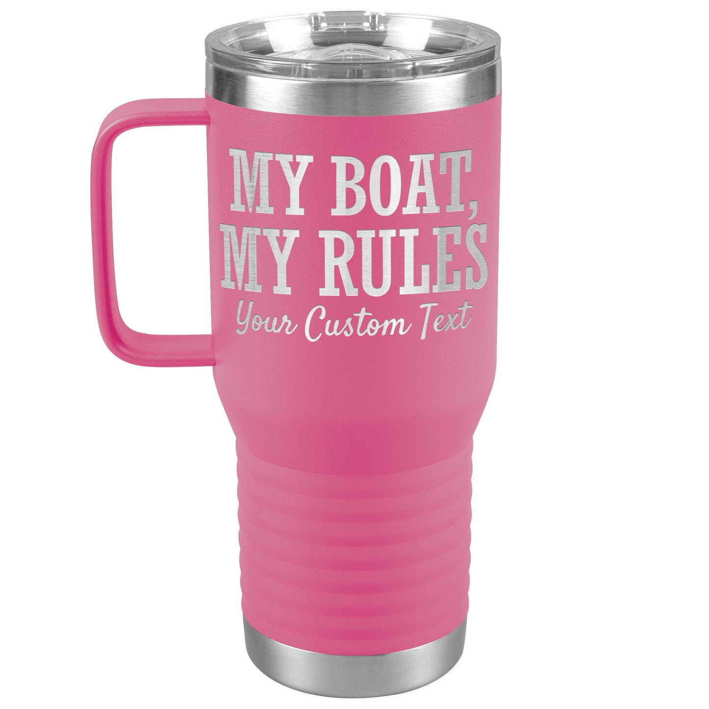 Personalized My Boat My Rules Drink Tumbler - Smith Mountain Lake Gift