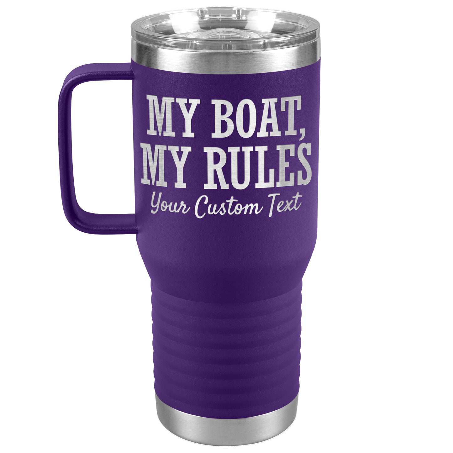 Personalized My Boat My Rules Drink Tumbler - Smith Mountain Lake Gift