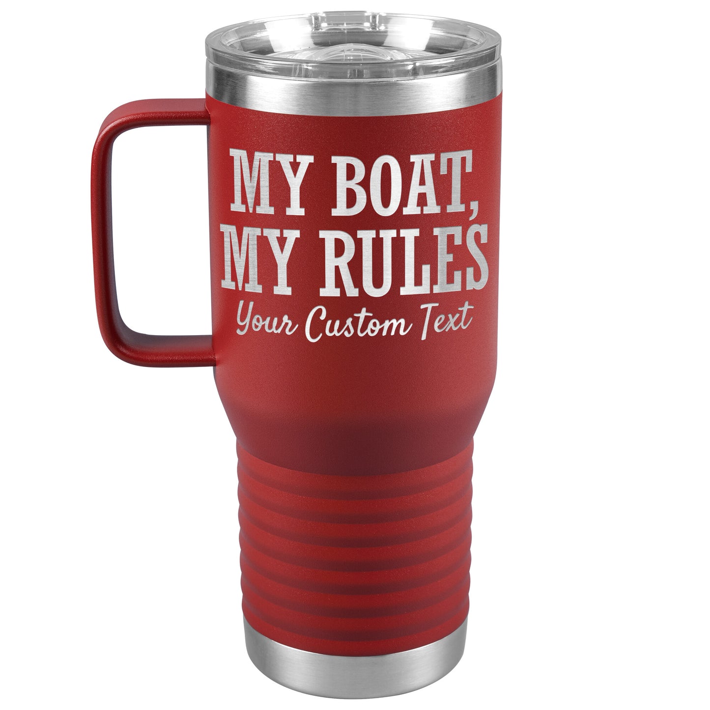 Personalized My Boat My Rules Drink Tumbler - Smith Mountain Lake Gift
