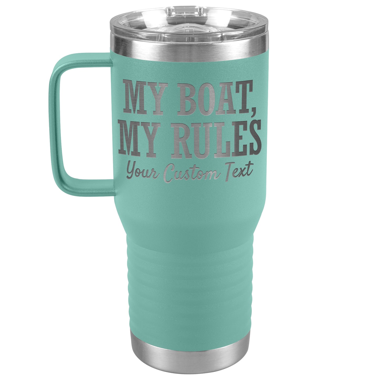 Personalized My Boat My Rules Drink Tumbler - Smith Mountain Lake Gift